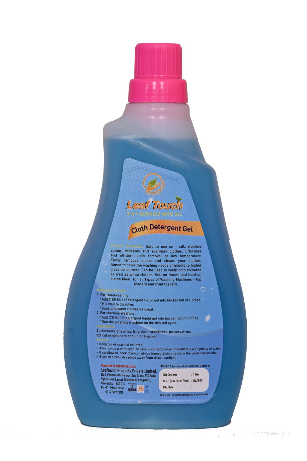Leaf Touch 3-in-1 Advanced Matic Gel – Cloth Detergent Gel (1 Liter)