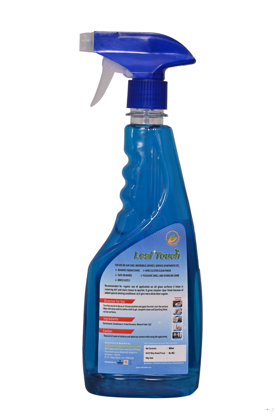 Leaf Touch Glass Cleaner – Streak-Free Shine for Glass & Surfaces